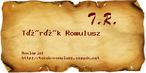 Török Romulusz névjegykártya
